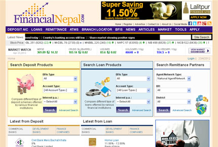 FinancialNepal.com Homepage